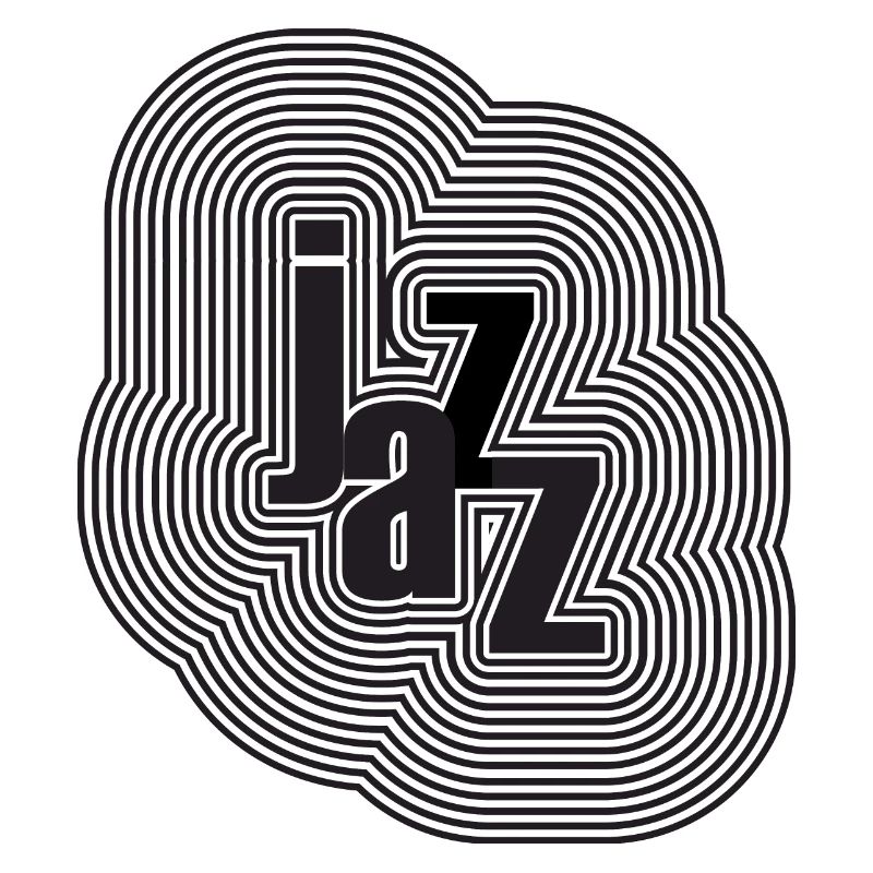 Conception de logo de lignes typographiques jazz