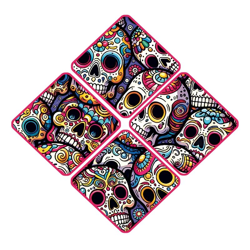 Colorful decorative skull pattern