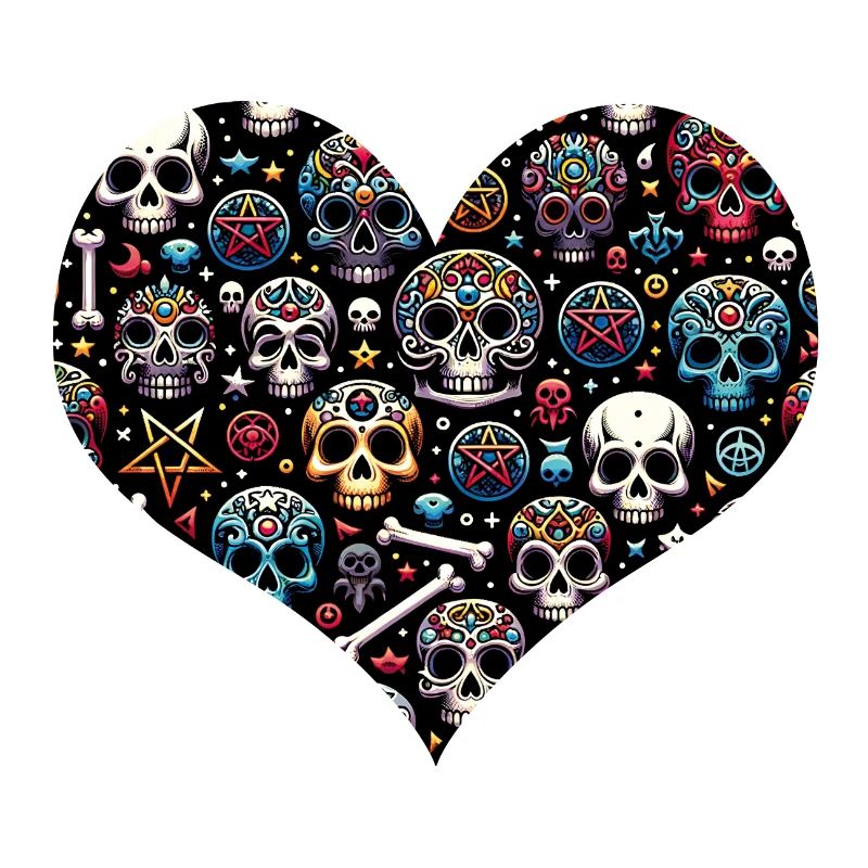 Colorful decorative skull pattern