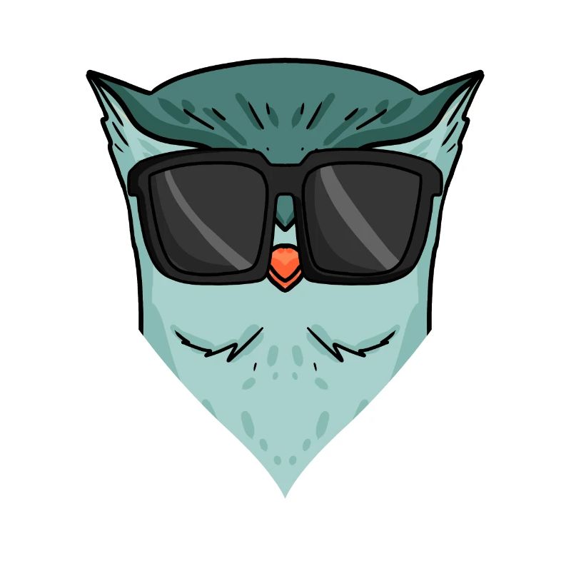 Coole Eule mit Sonnenbrille