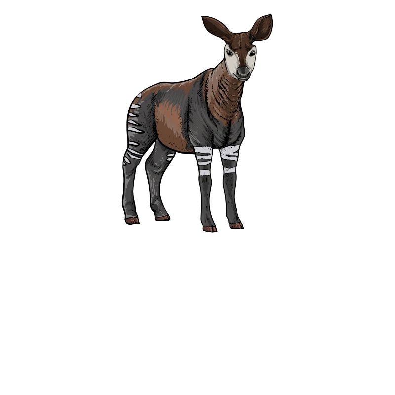 Okapi I forest giraffe from the rainforest for