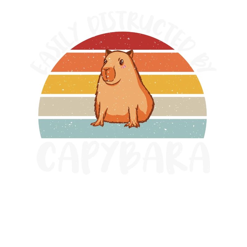 Leicht Zerstört Durch Capybara Cute Nagetier Funny