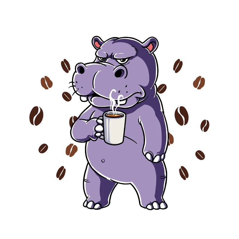 Nicht Ansprechen Vor Dem Ersten Kaffee Nilpferd