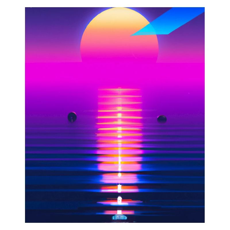 Vaporwave Sun Synthwave Sunset