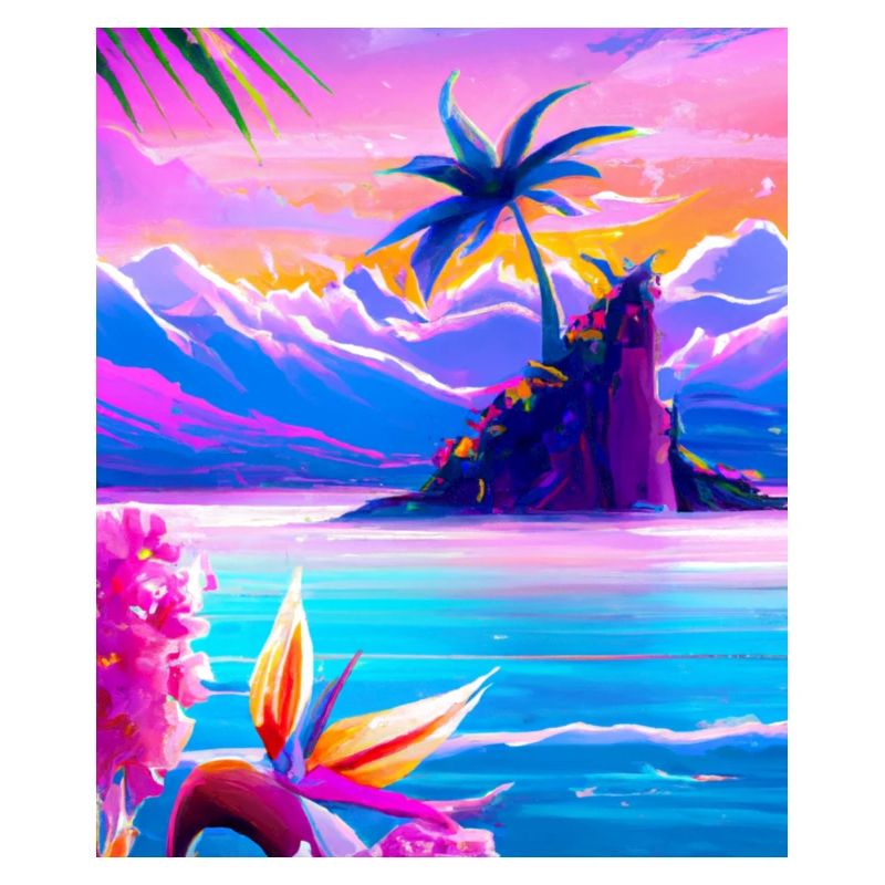 Synthwave Sun Hawaii Vaporwave Esthétique
