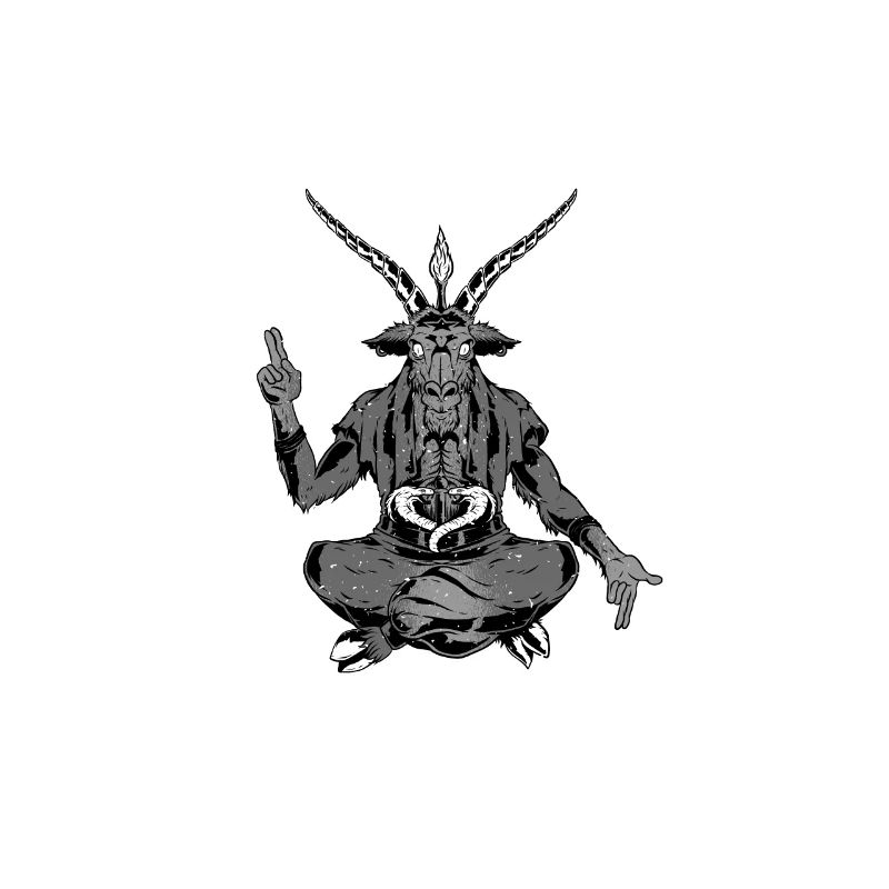 Worship Satan Baphomet Satanic Goat Devil Goth