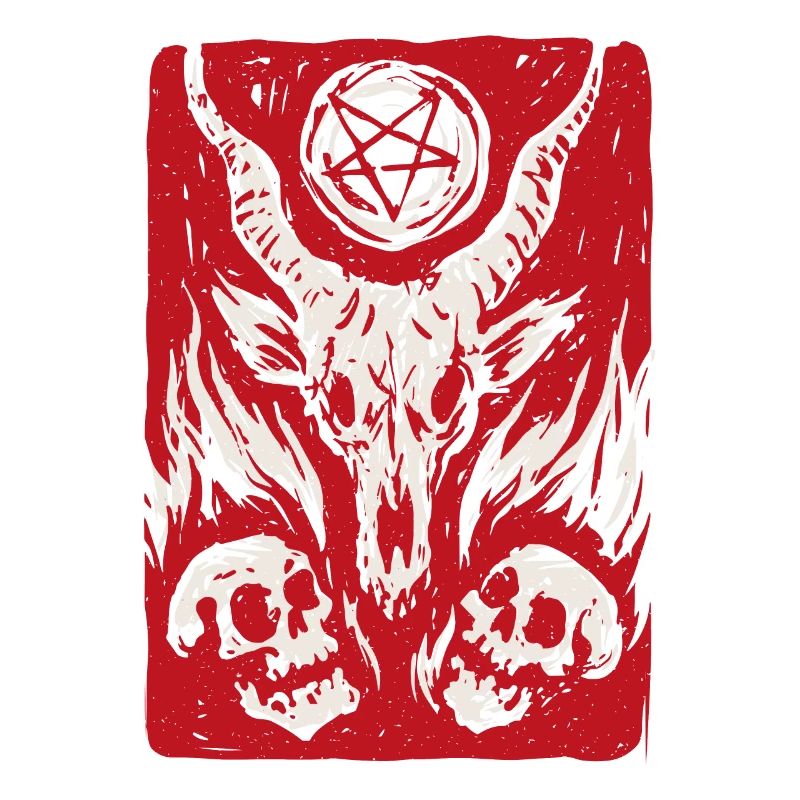 Retro Baphomet Satanic Satan Goat Devil Occult