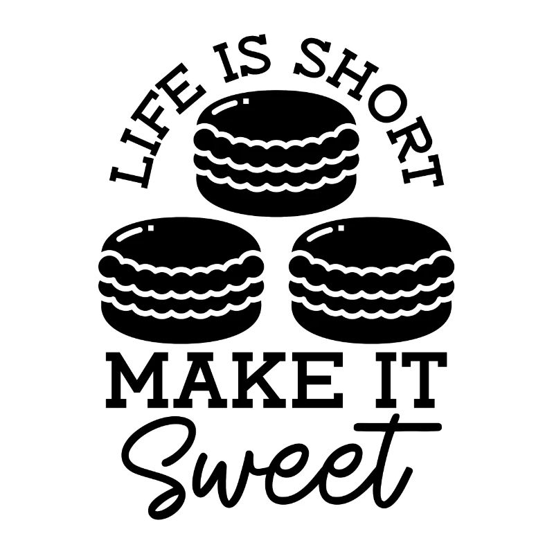 La vie est courte Faites-la douce Snacking Macaron Lover