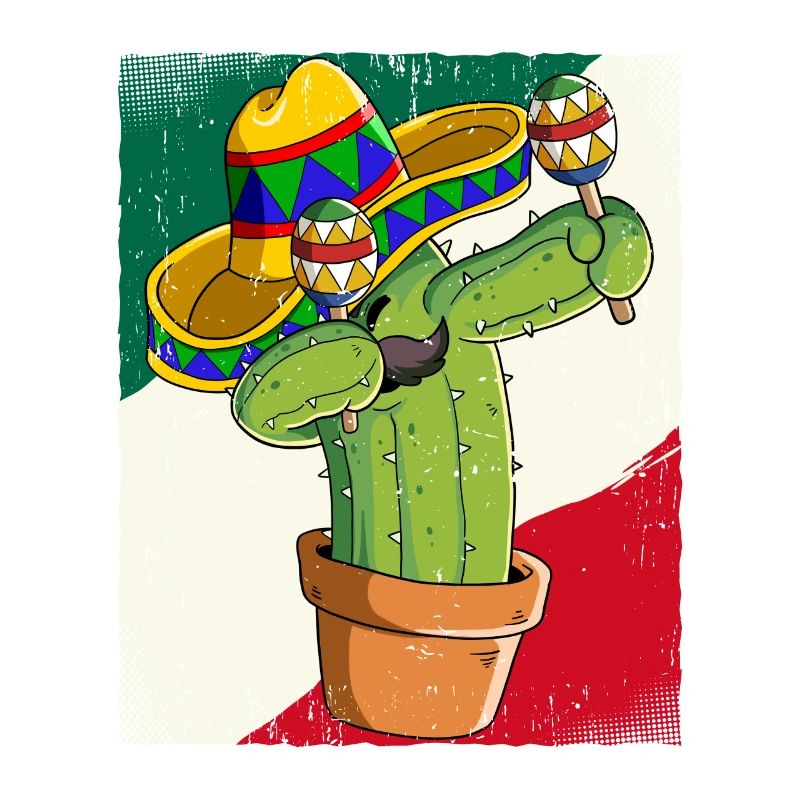 Dabbing Cactus mexicain Cinco de Mayo