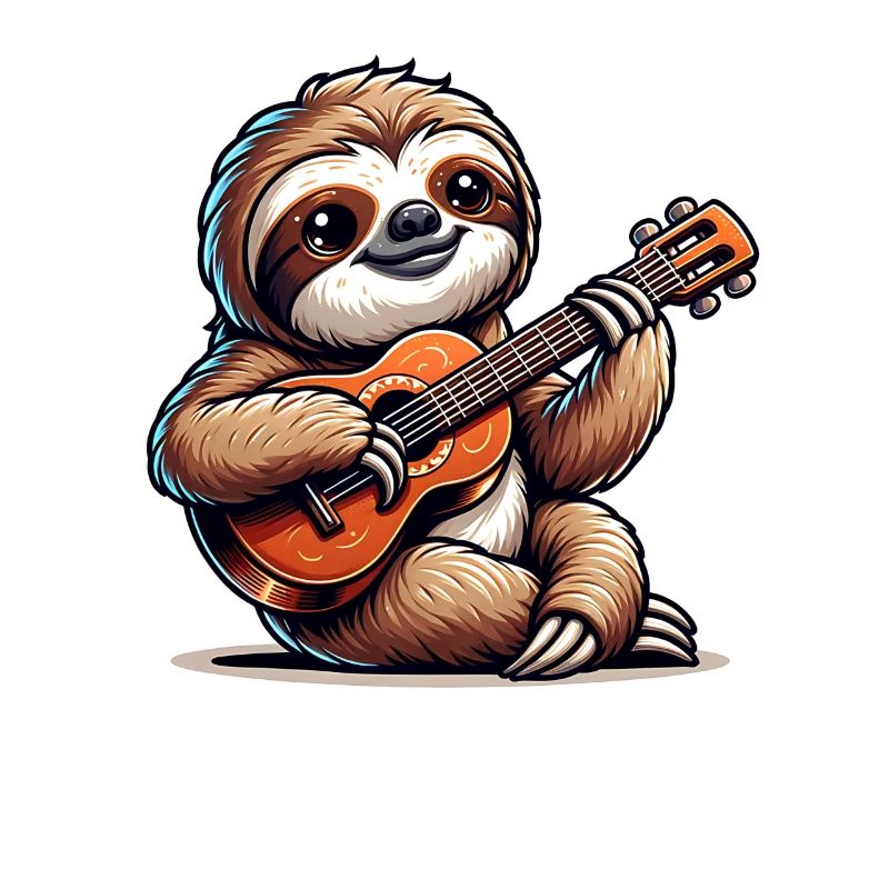Conception de groupe de guitariste paresseux mignon