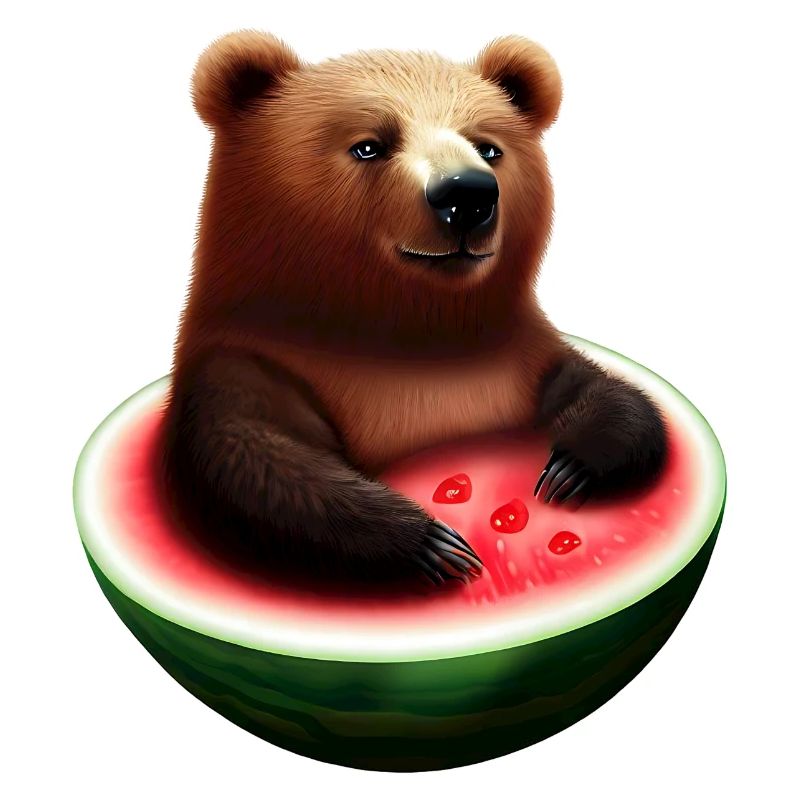 Ours dans une pastèque