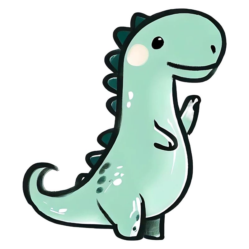 Cute crayon dinosaur