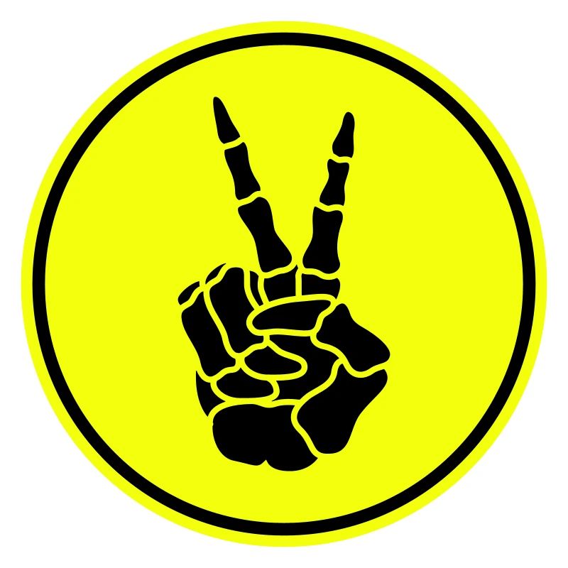 Hand peace skeleton