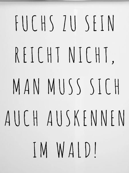 cooler schlauer Fuchs Füchse Spruch