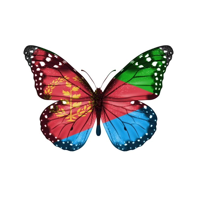 Papillon Drapeau De L'Erythrée