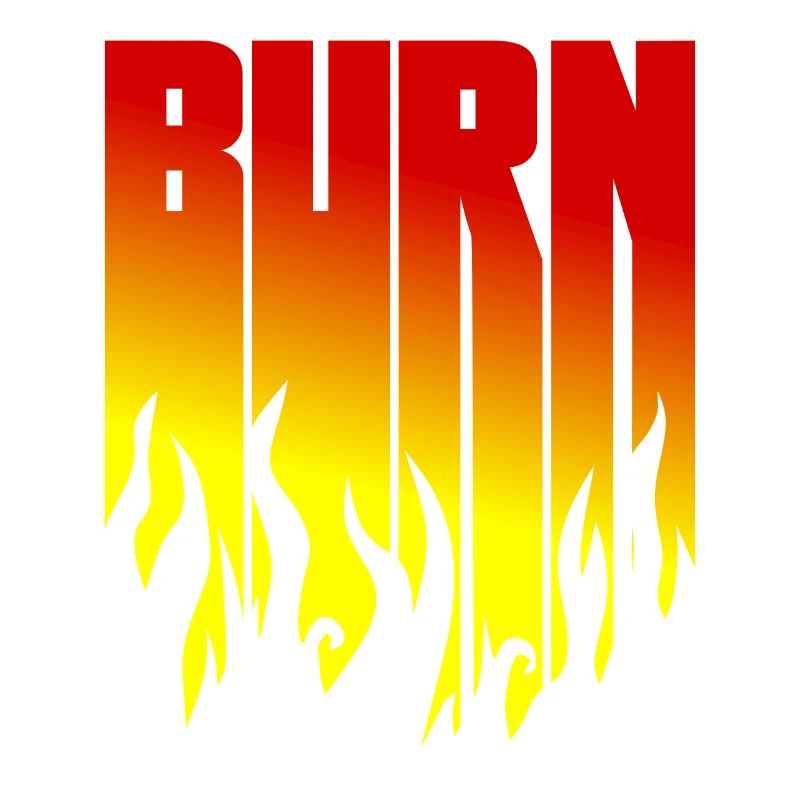 BURN - Black Flames - Flame