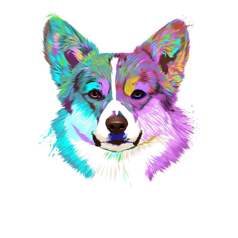 Farbiger Corgi Hund