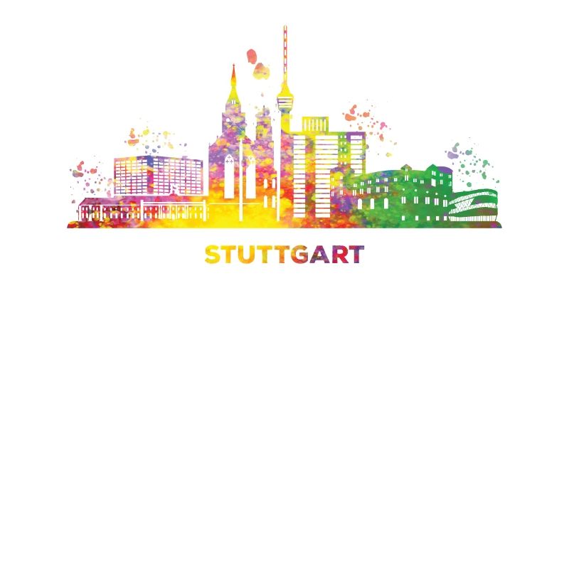 Stuttgart Skyline Tour de télévision colorée de Stuttgart