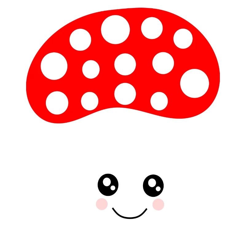 Kawaii, mushroom, toadstool