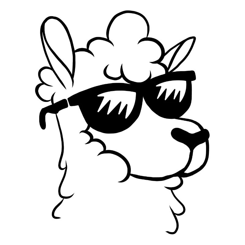 Cute Llama Alpaca - Llama Head Llama Farmer