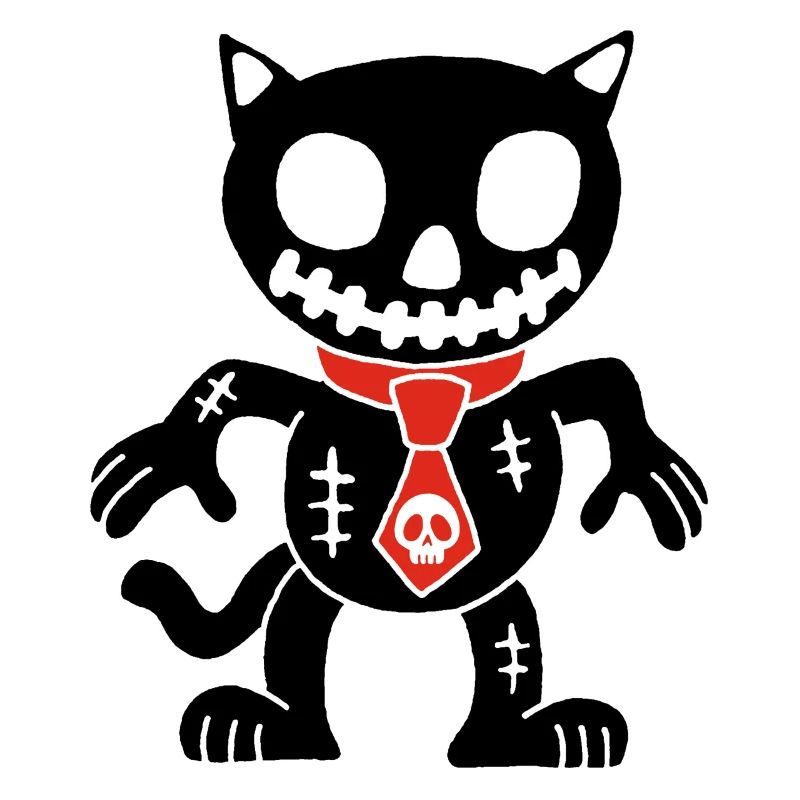 Chat noir poupée vaudou