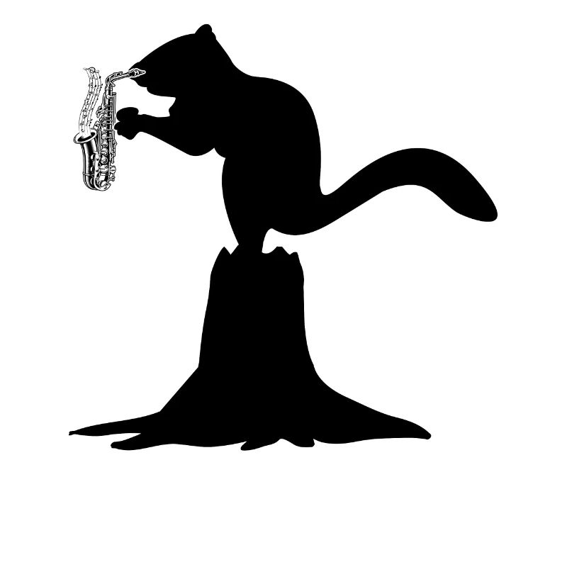 Squirrel Saxophone Player Squirrel Saxophonist