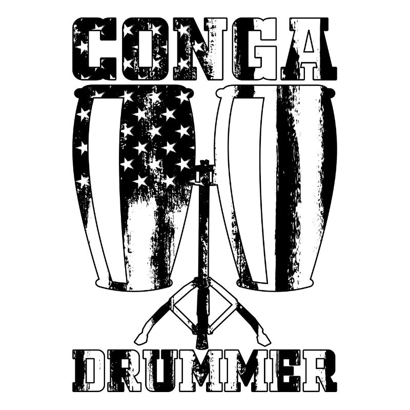 Conga Drummer US Flag Conga Player Conga Instrumen