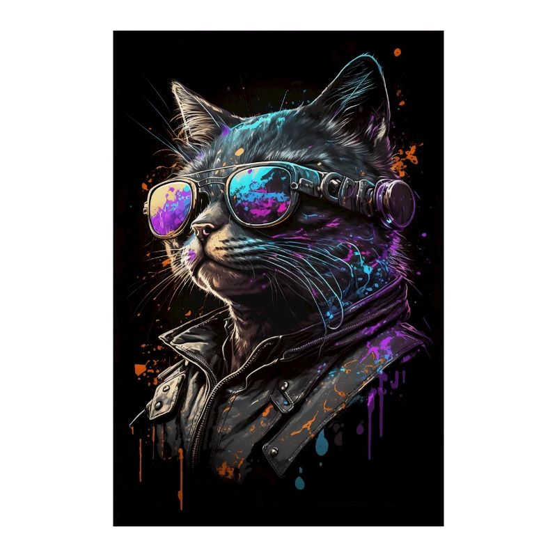 Coole Biker-Katze