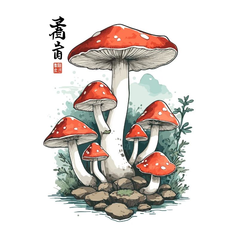 Magic Toadstool Japan Cottagecore Design