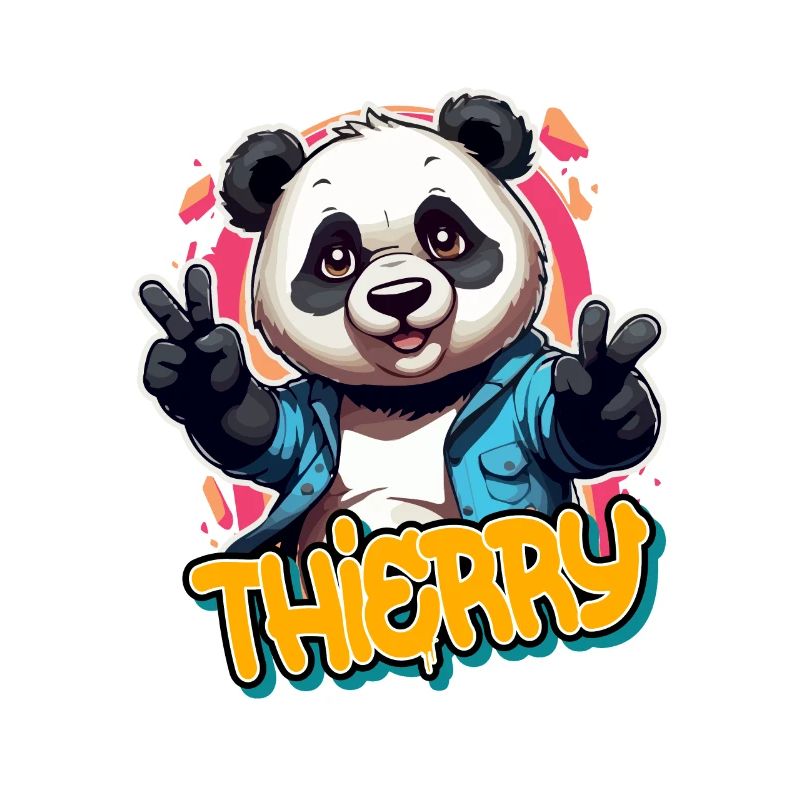 THIERRY - Beau nom de garçon avec Panda cool