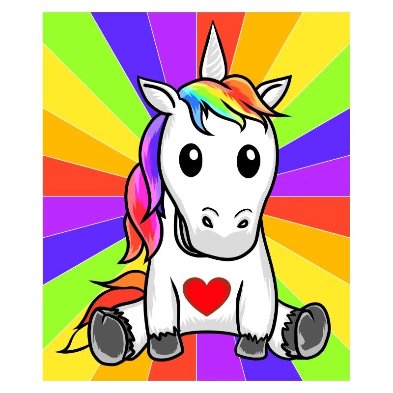 Regenbogen Herz Einhorn Geburtstagsgeschenk