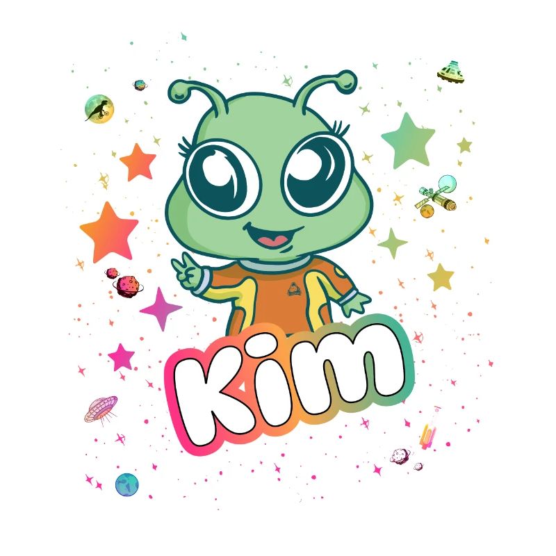 KIM - Schöner Mädchen Name mit süßem Alien