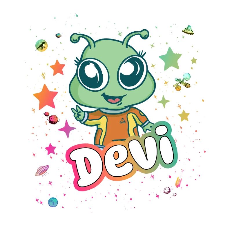 DEVI - Beau nom de garçon avec un extraterrestre mignon