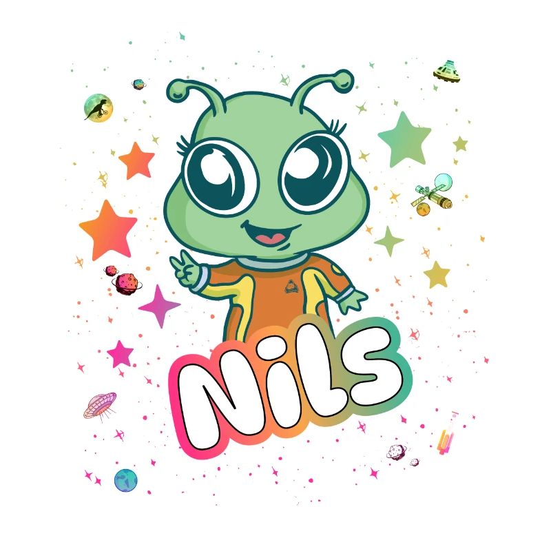 NILS - Schöner Junge Name mit süßem Alien