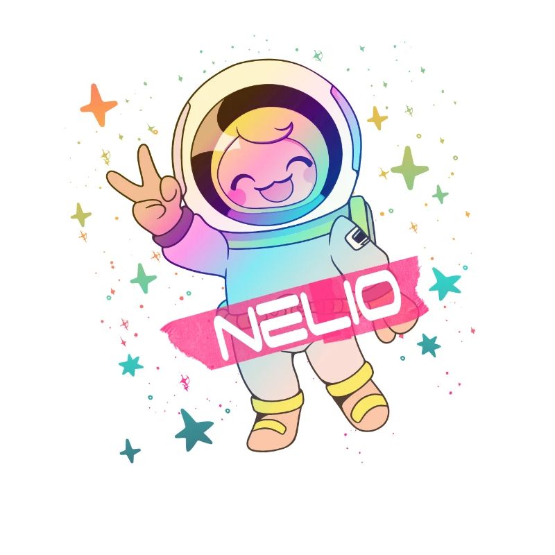 NELIO - Beau nom de garçon avec astronaute mignon