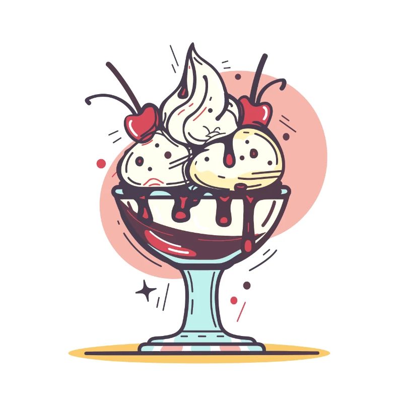 Graphique de crème glacée