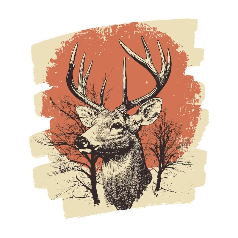 Deer with antlers