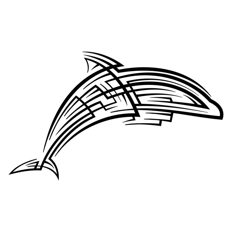 Dolphin Tribal Tattoo