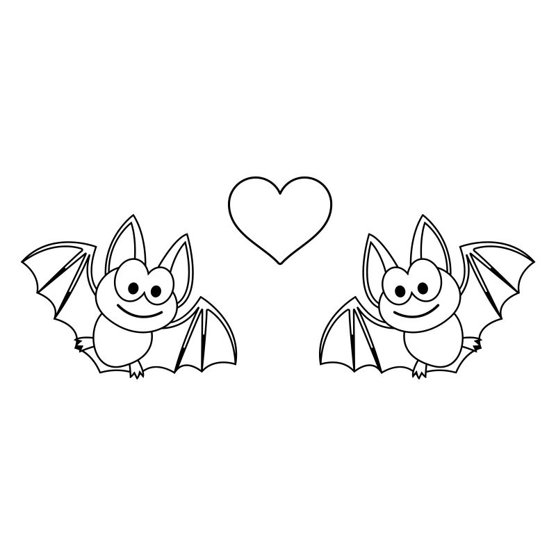 Fledermaus Comic Paar liebe