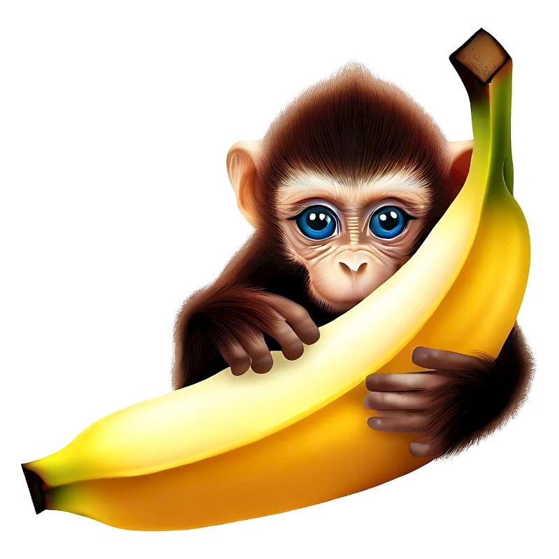 Banane à cache-cache de singe