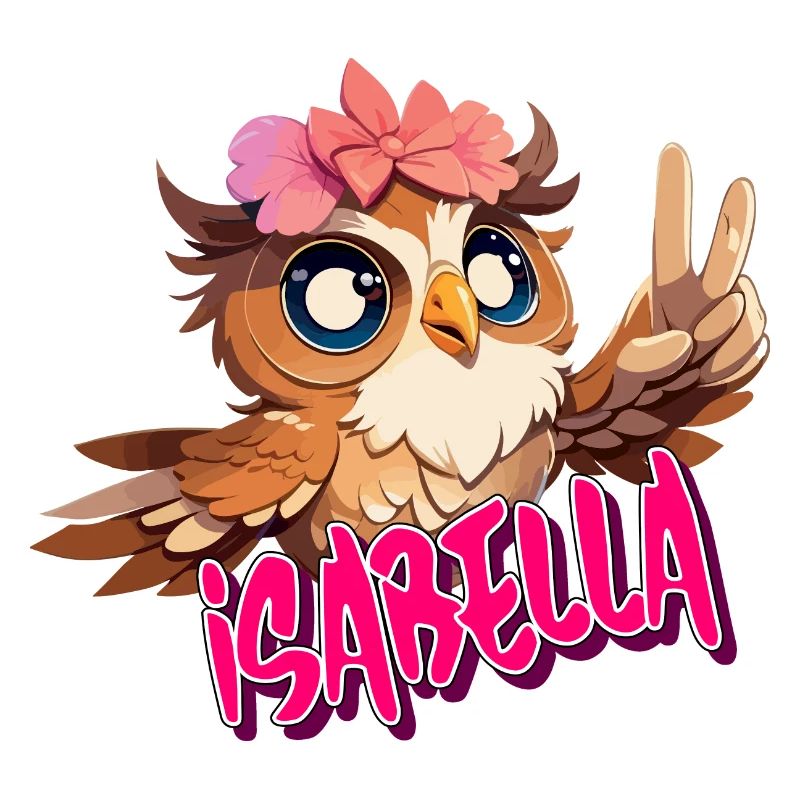 ISABELLA - Schöner Mädchen Name mit süßer EULE