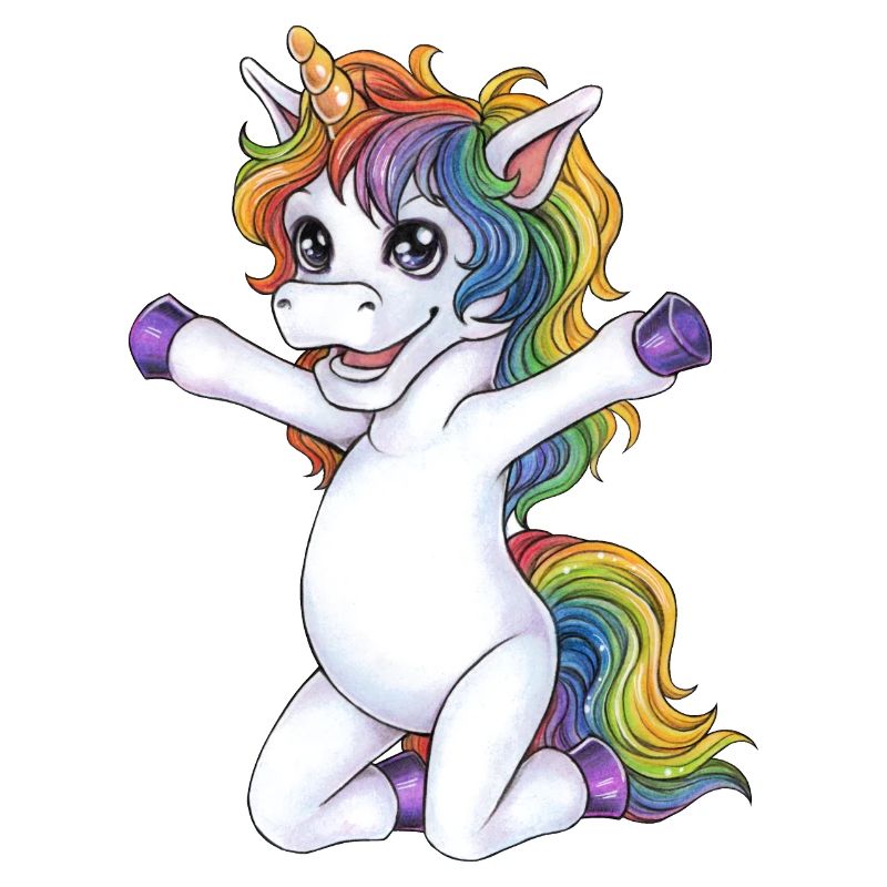 Niedliches Einhorn mit Konfetti Kind Geburtstag