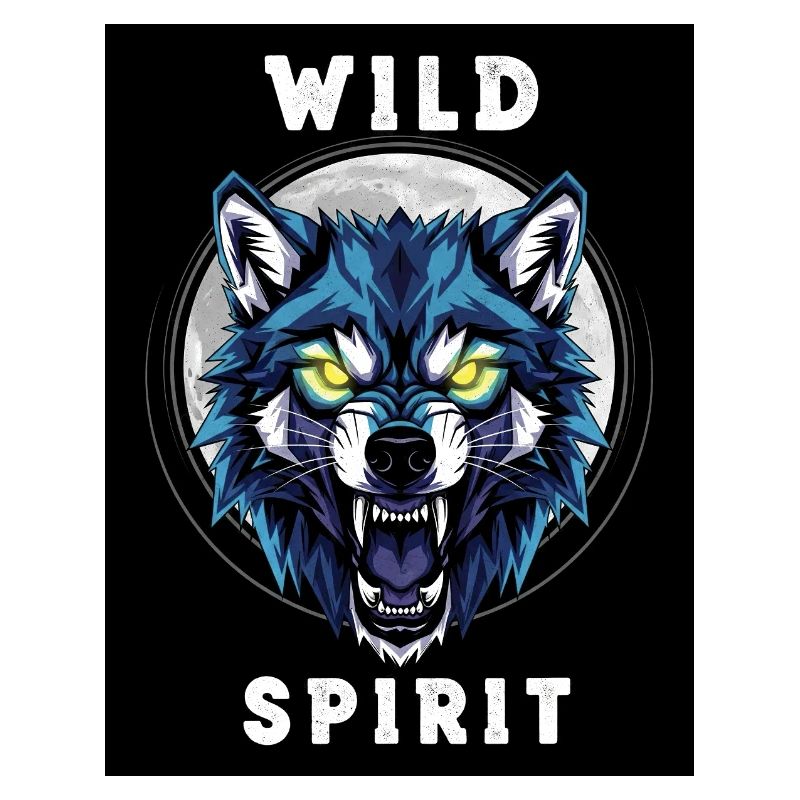 Wild Wolf Ghost Dinosaur Design