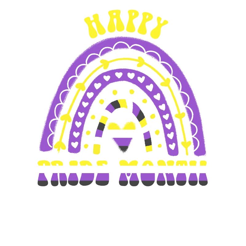 Happy Pride Month Nonbinary Rainbow