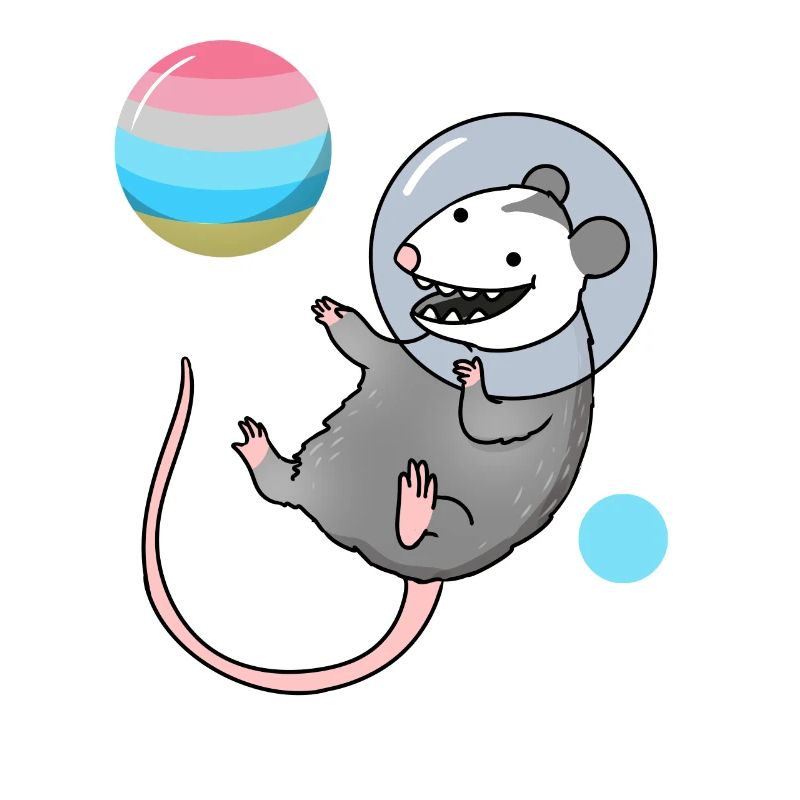 Opossum Astronaut Genderflux Pride