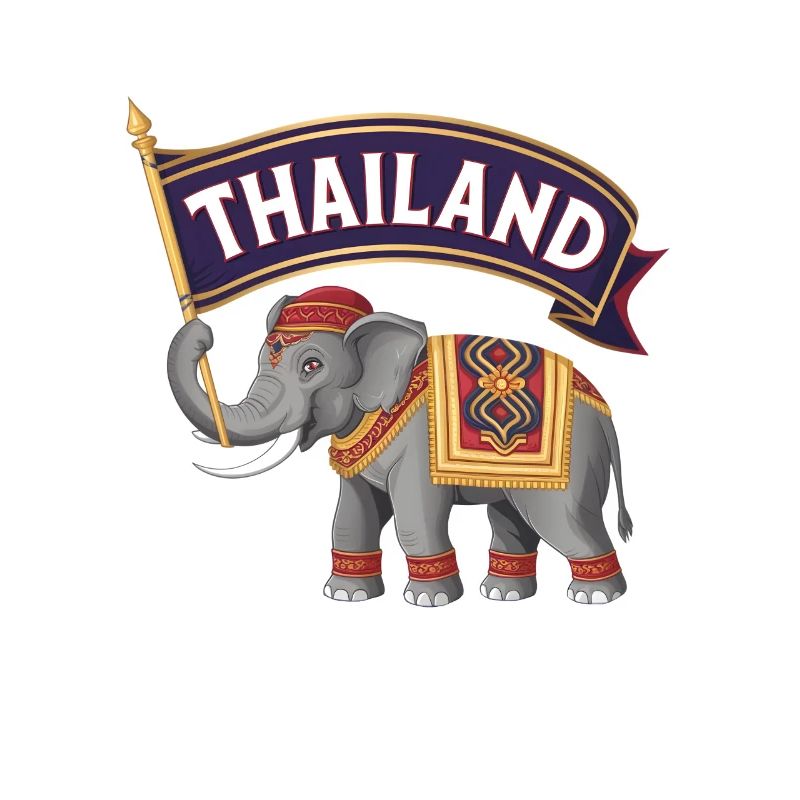 Fier éléphant de Thaïlande
