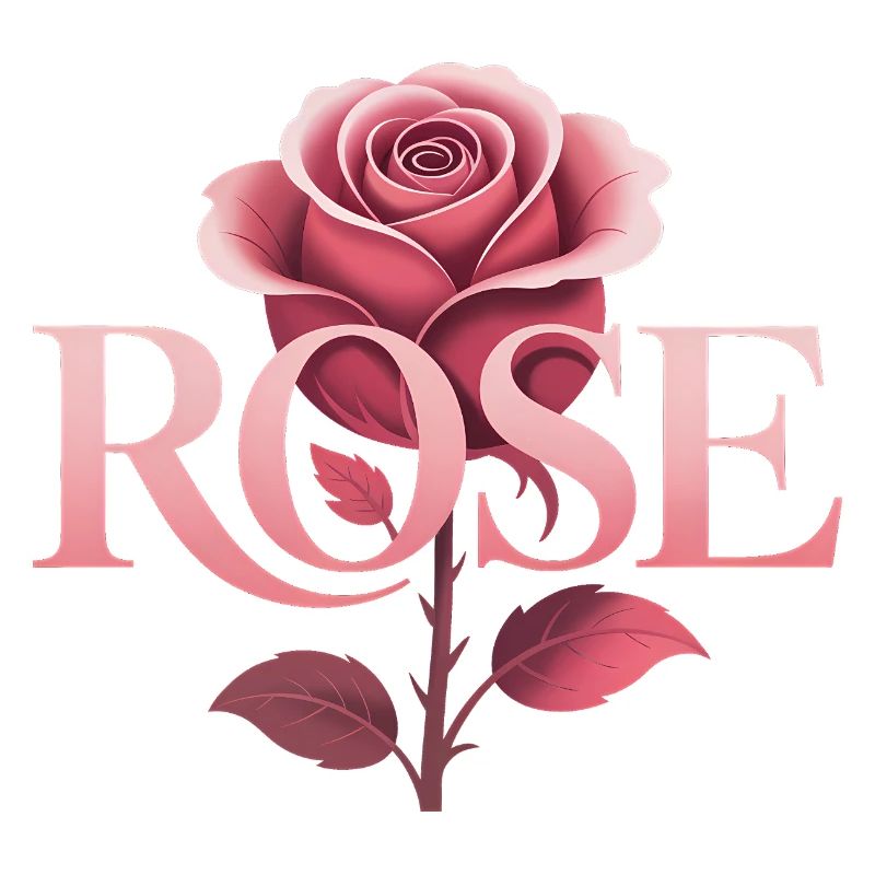 Rose - Cooles botanisches Logo