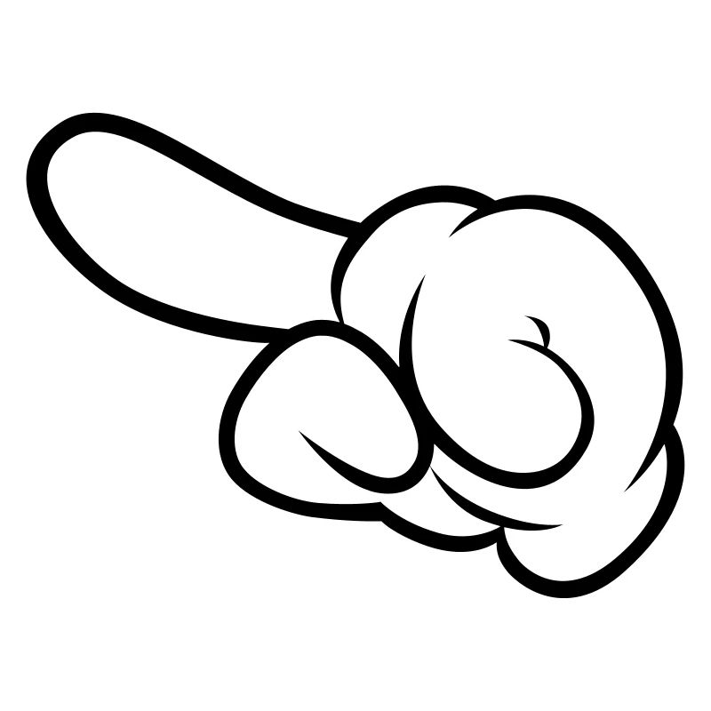 Comic Hand Pointing (Left)