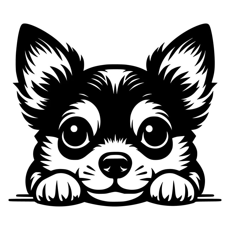Conception vectorielle de chihuahua couché