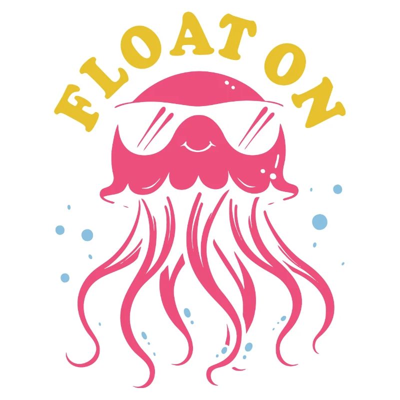 Float on, jellyfish with tentacles, sea creatures